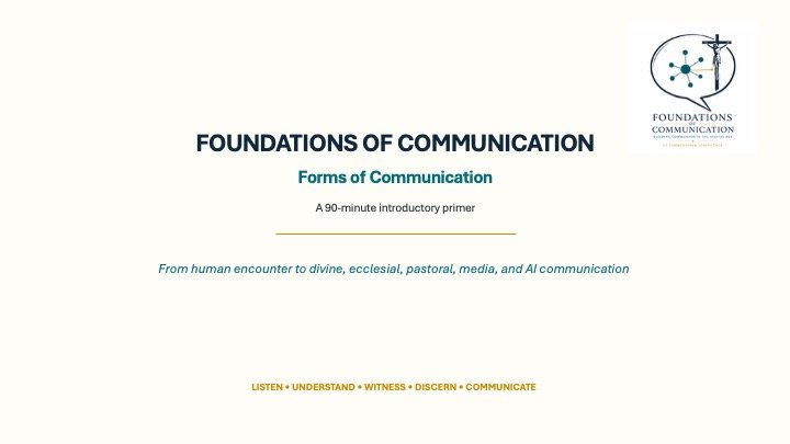 Foundations of Communication